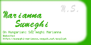 marianna sumeghi business card